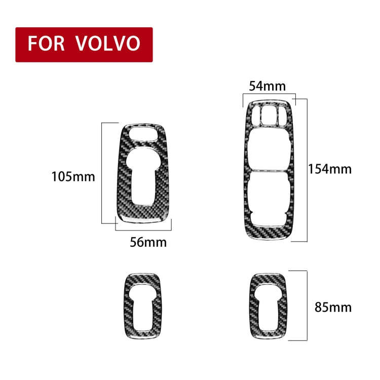 4 in 1 Car Carbon Fiber Door Set B Decorative Sticker for Volvo XC90 2003-2014, Right Drive ÎҵÄÉ̵ê