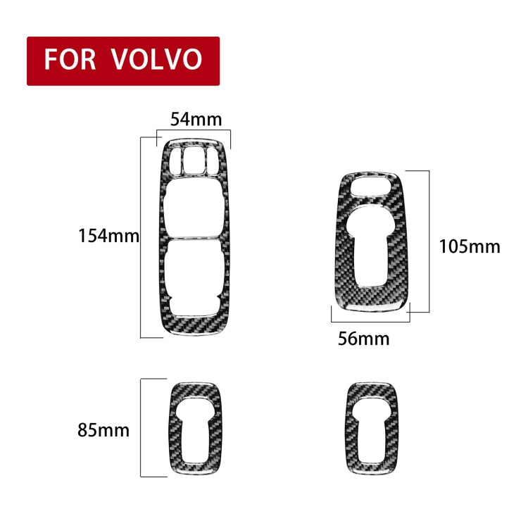 4 in 1 Car Carbon Fiber Door Set B Decorative Sticker for Volvo XC90 2003-2014, Left Drive ÎҵÄÉ̵ê