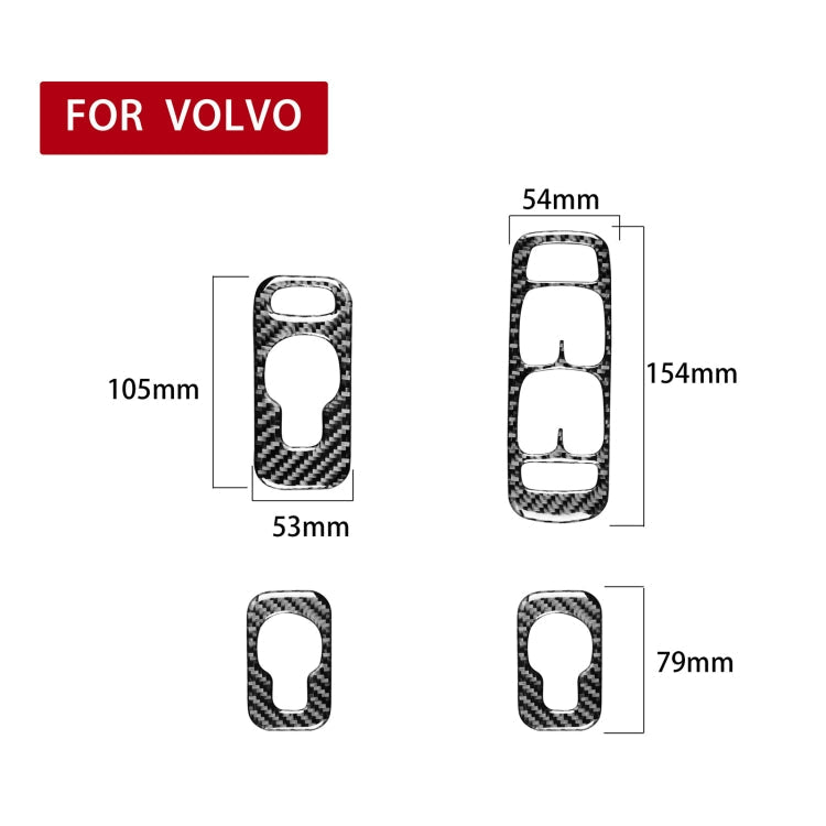 4 in 1 Car Carbon Fiber Door Set A Decorative Sticker for Volvo XC90 2003-2014, Right Drive ÎҵÄÉ̵ê