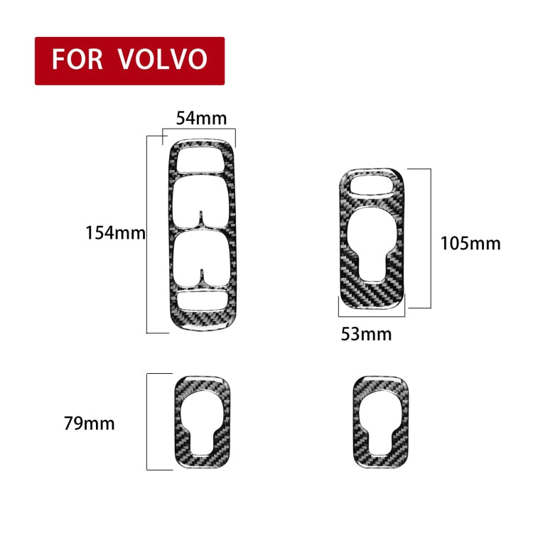 4 in 1 Car Carbon Fiber Door Set A Decorative Sticker for Volvo XC90 2003-2014, Left Drive ÎҵÄÉ̵ê