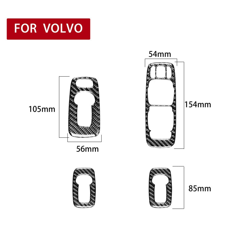 Car Carbon Fiber Window Lift B Decorative Sticker for Volvo XC90 2008-2014, Right Drive ÎҵÄÉ̵ê