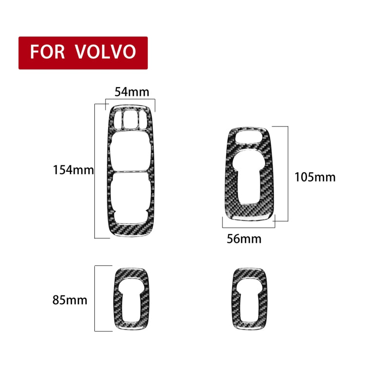 Car Carbon Fiber Window Lift B Decorative Sticker for Volvo XC90 2008-2014, Left Drive ÎҵÄÉ̵ê