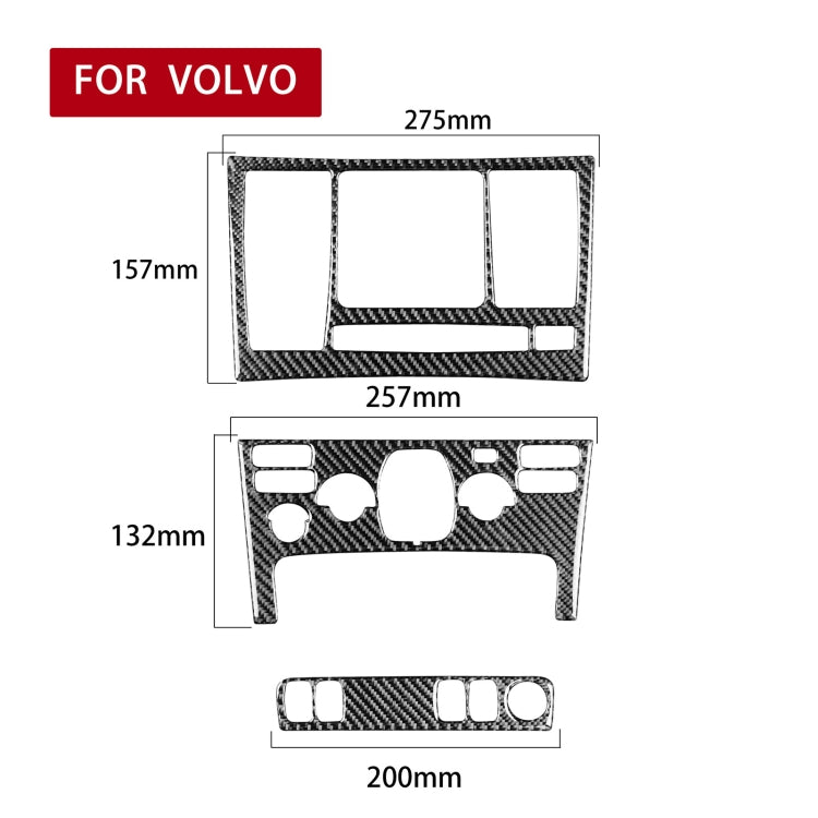 Car Carbon Fiber Control Panel Set A Decorative Sticker for Volvo XC90 2003-2014, Left and Right Drive Universal ÎҵÄÉ̵ê