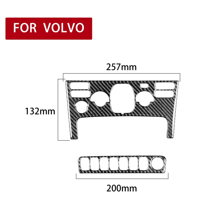 Car Carbon Fiber Air Conditioning Panel B Decorative Sticker for Volvo XC90 2003-2014, Left and Right Drive Universal ÎҵÄÉ̵ê