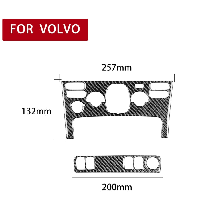 Car Carbon Fiber Air Conditioning Panel A Decorative Sticker for Volvo XC90 2003-2014, Left and Right Drive Universal ÎҵÄÉ̵ê