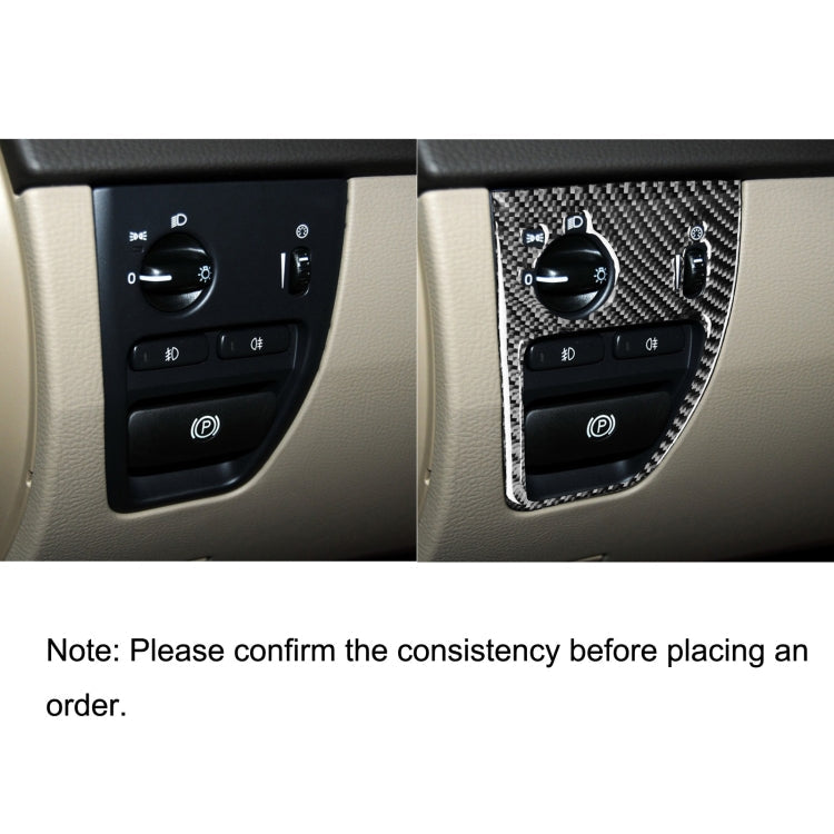 Car Carbon Fiber Headlight Control Decorative Sticker for Volvo XC90 2003-2014, Left and Right Drive Universal ÎҵÄÉ̵ê