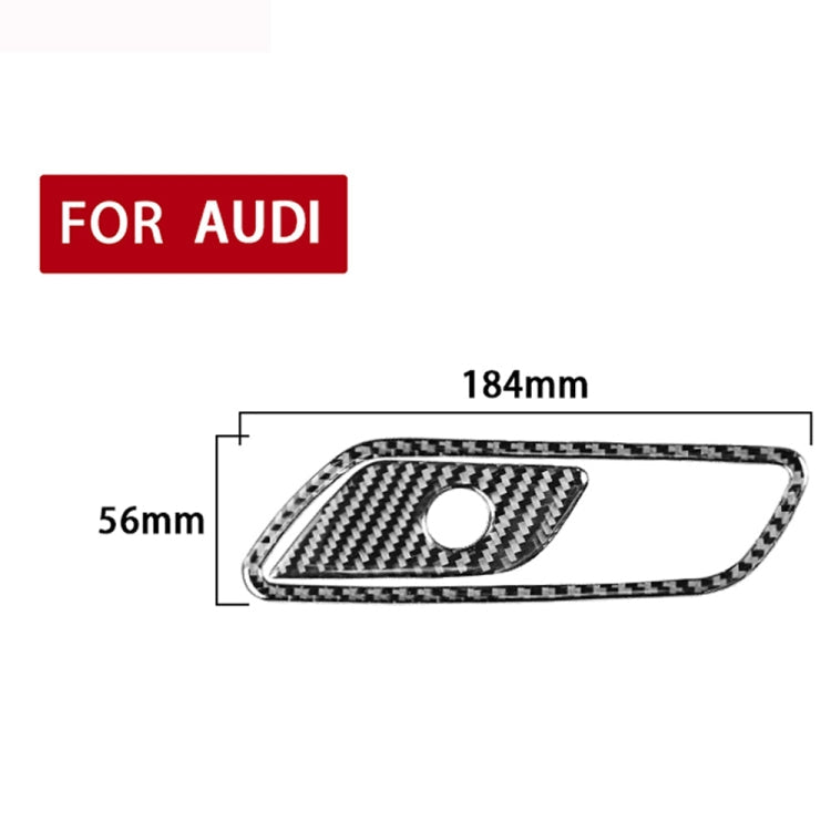 Car Carbon Fiber Front Passenger Seat Storage Box Switch Decorative Sticker for Audi A6L / A7 2019-, Left Drive ÎҵÄÉ̵ê