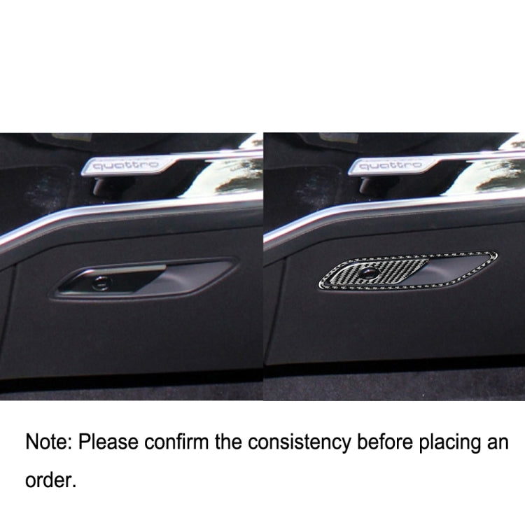 Car Carbon Fiber Front Passenger Seat Storage Box Switch Decorative Sticker for Audi A6L / A7 2019-, Left Drive ÎҵÄÉ̵ê