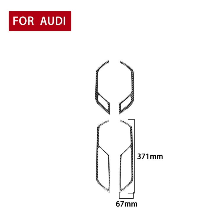 Car Carbon Fiber Inner Door Handle Decorative Sticker for Audi A6L / A7 2019-, Left and Right Drive Universal ÎҵÄÉ̵ê