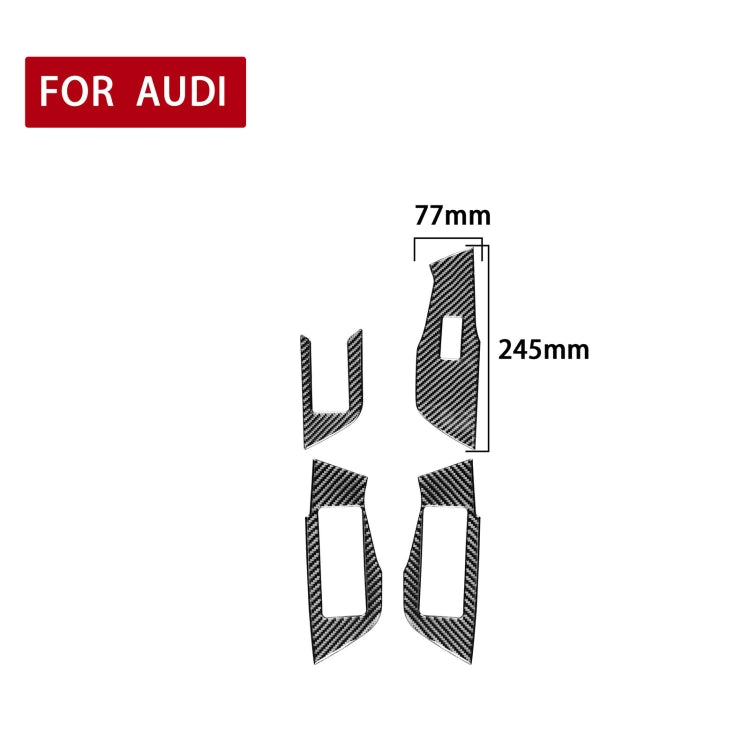 Car Carbon Fiber Window Glass Lift Decorative Sticker for Audi A6L / A7 2019-, Left Drive ÎҵÄÉ̵ê