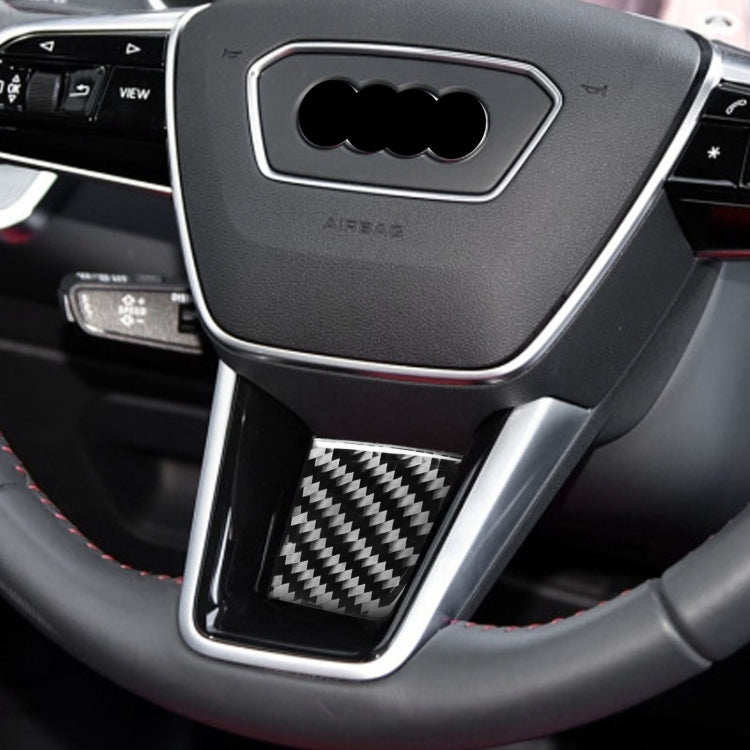 Car Carbon Fiber Steering Wheel Lower Decorative Sticker for Audi A6L / A7 2019-, Left and Right Drive Universal ÎҵÄÉ̵ê