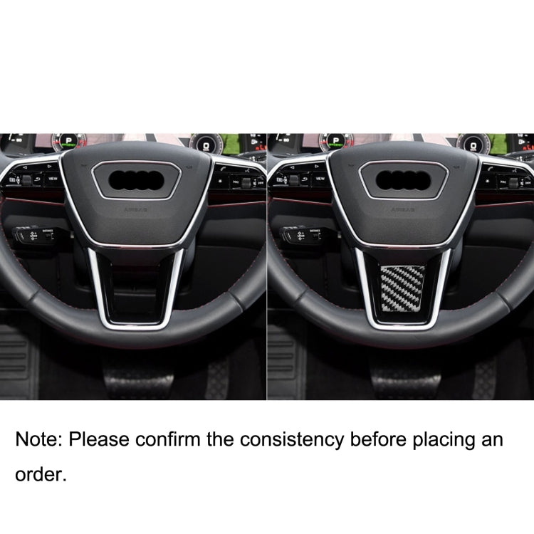 Car Carbon Fiber Steering Wheel Lower Decorative Sticker for Audi A6L / A7 2019-, Left and Right Drive Universal ÎҵÄÉ̵ê