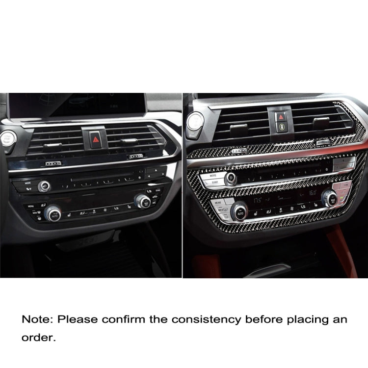 Car Carbon Fiber Air Conditioner CD Control Panel M Performance Decorative Sticker for BMW G01 X3 2018-2020 / G02 X4 2019-2020, Left Drive ÎҵÄÉ̵ê