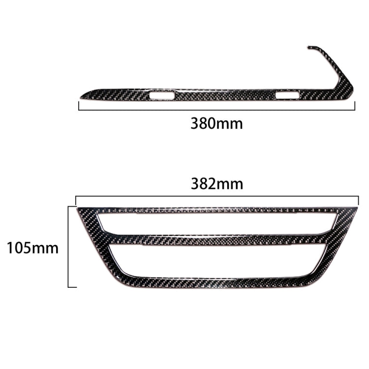 2 in 1 Car Carbon Fiber Air Conditioner CD Control Panel M Performance Decorative Sticker for BMW G01 X3 2018-2020 / G02 X4 2019-2020, Left Drive-Reluova