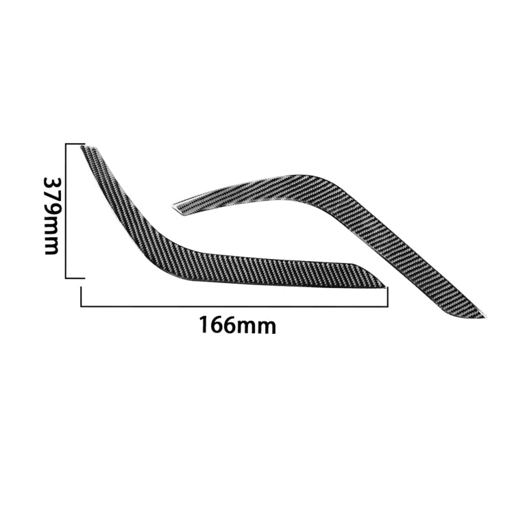 2 PCS / Set Carbon Fiber Car Headlight Eyebrow Decorative Sticker for Toyota Tundra 2014-2018, Left Right Driving-Reluova