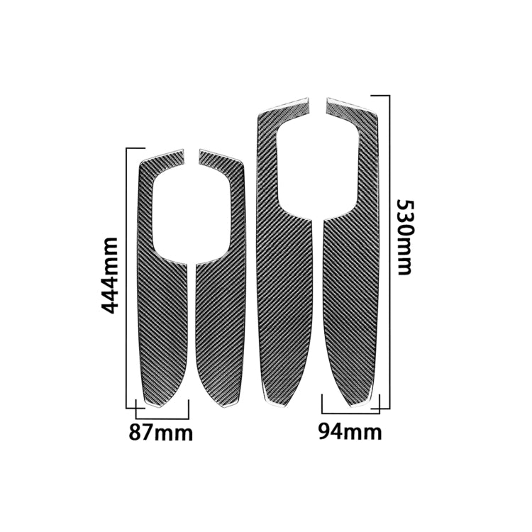 4 PCS / Set Carbon Fiber Car Door Armrest Panel Decorative Sticker for Toyota Tundra 2014-2018, Left Right Driving ÎҵÄÉ̵ê