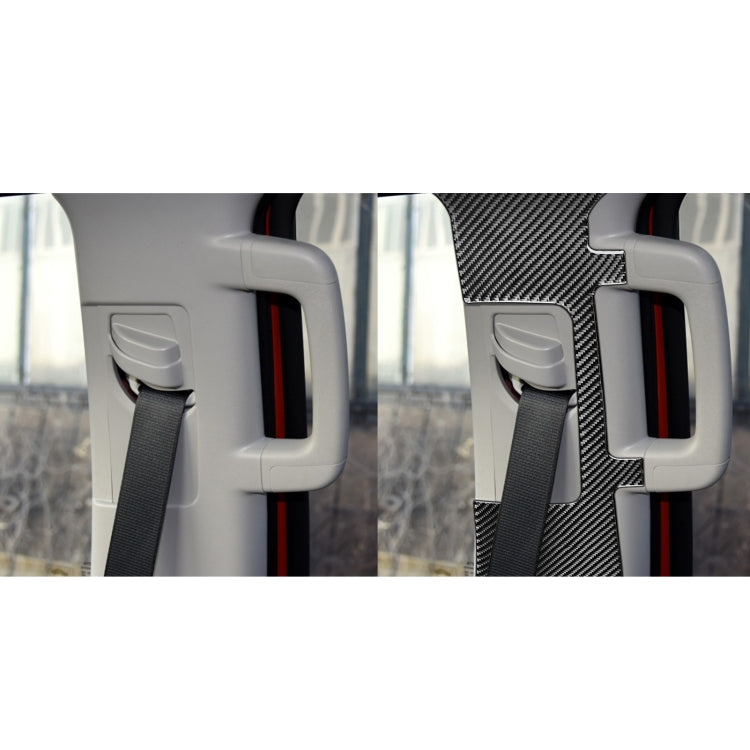 2 PCS / Set Carbon Fiber Car Seat Belt Panel Decorative Sticker for Toyota Tundra 2014-2018, Left Right Driving-Reluova