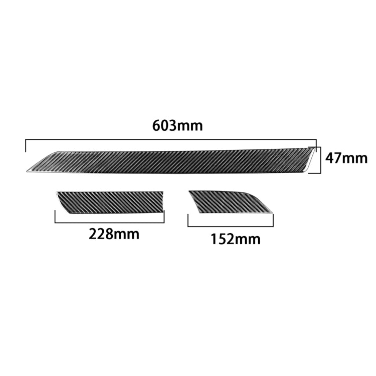 3 PCS / Set Carbon Fiber Car Center Console Decorative Sticker for Toyota Tundra 2014-2018, Left Driving ÎҵÄÉ̵ê