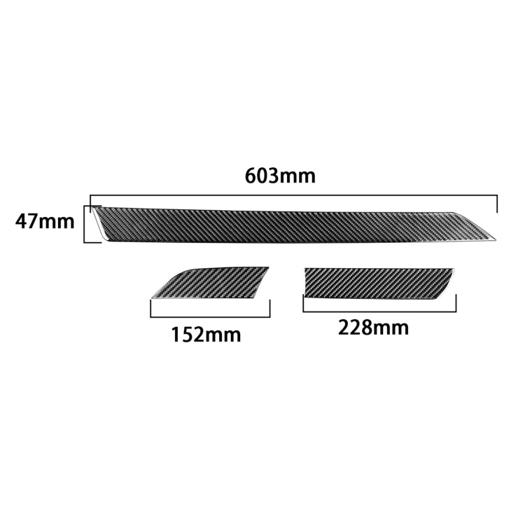 3 PCS / Set Carbon Fiber Car Center Console Decorative Sticker for Toyota Tundra 2014-2018, Right Driving ÎҵÄÉ̵ê