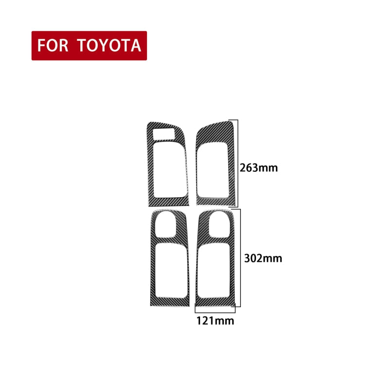 4 PCS / Set Carbon Fiber Car Door Inner Handle Decorative Sticker for Toyota Tundra 2014-2018, Left Driving ÎҵÄÉ̵ê