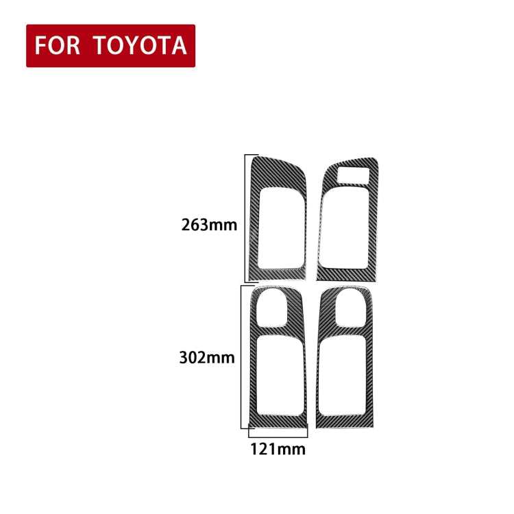 4 PCS / Set Carbon Fiber Car Door Inner Handle Decorative Sticker for Toyota Tundra 2014-2018, Right Driving ÎҵÄÉ̵ê