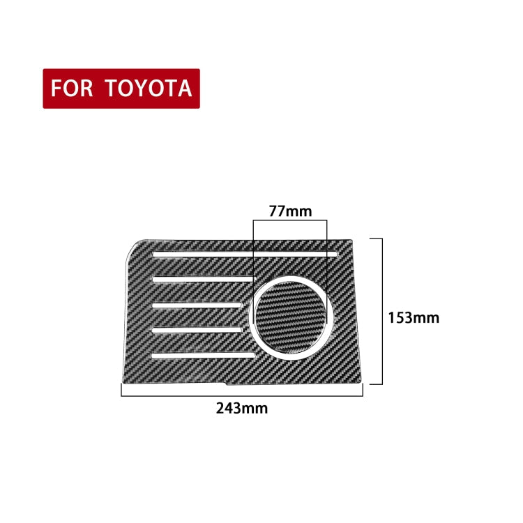 2 PCS / Set Carbon Fiber Car Central Control Storage Box Slot Mat Decorative Sticker for Toyota Tundra 2014-2018, Left Right Driving-Reluova