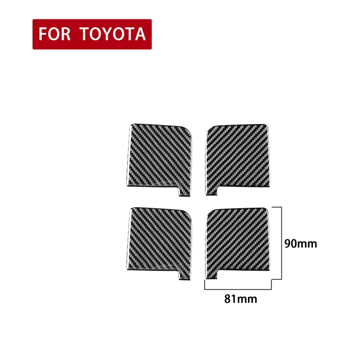 4 PCS / Set Carbon Fiber Car Inner Door Bowl Decorative Sticker for Toyota Tundra 2014-2018, Left Right Driving Universal ÎҵÄÉ̵ê