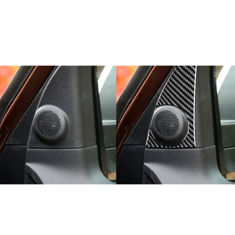 2 PCS / Set Carbon Fiber Car A-pillar Speaker Panel Decorative Sticker for Toyota Tundra 2014-2018, Left Right Driving Universal-Reluova