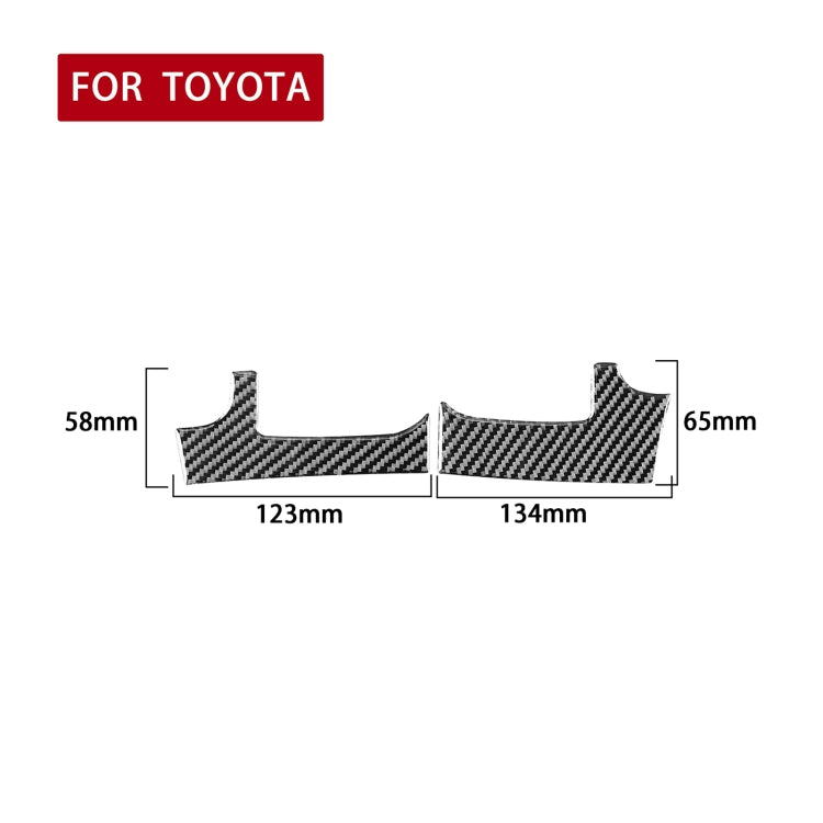 2 PCS / Set Carbon Fiber Car Dashboard Air Outlet Decorative Sticker for Toyota Tundra 2014-2018, Right Driving-Reluova