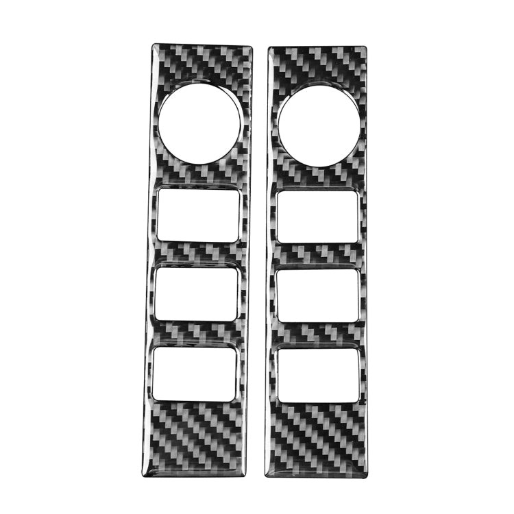 2 PCS / Set Carbon Fiber Car Central Control Volume Switch Decorative Sticker for Toyota Tundra 2014-2018, Left Right Driving Universal-Reluova