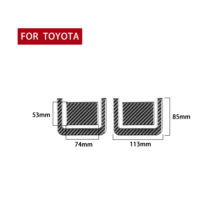 4 PCS / Set Carbon Fiber Car Rear Seat Adjustment Panel Decorative Sticker for Toyota Tundra 2014-2018, Left Right Driving Universal ÎҵÄÉ̵ê