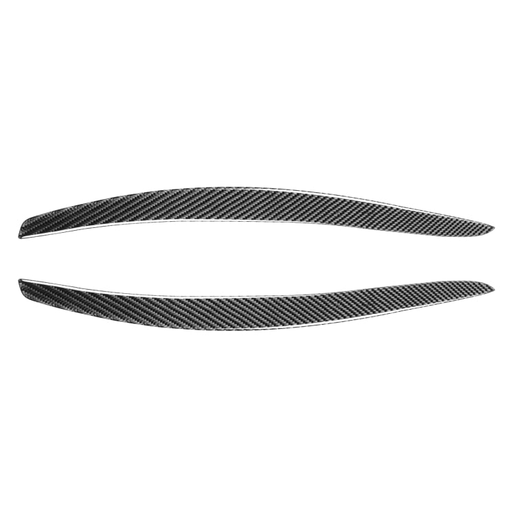 2 PCS / Set Carbon Fiber Car Lamp Eyebrow Decorative Sticker for BMW E92 / E93 2006-2012, Drop Glue Version-Reluova