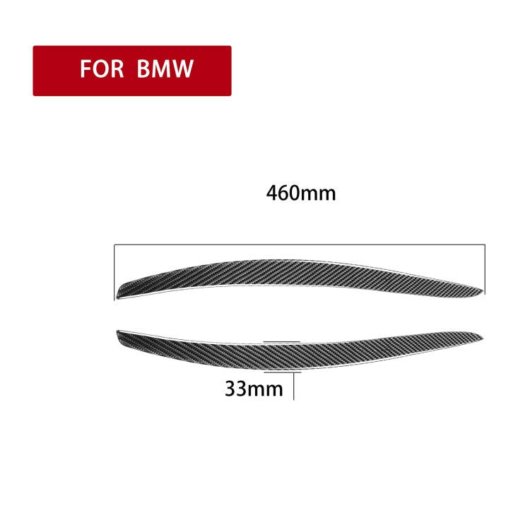 2 PCS / Set Carbon Fiber Car Lamp Eyebrow Decorative Sticker for BMW E92 / E93 2006-2012, Drop Glue Version-Reluova