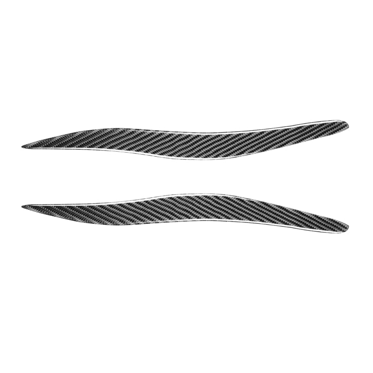 2 PCS / Set Carbon Fiber Car Lamp Eyebrow Decorative Sticker for Lexus IS250/ IS300 2006-2012, Drop Glue Version-Reluova