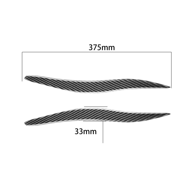 2 PCS / Set Carbon Fiber Car Lamp Eyebrow Decorative Sticker for Lexus IS250/ IS300 2006-2012, Drop Glue Version-Reluova