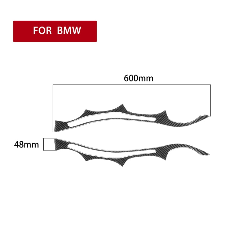 2 PCS / Set Carbon Fiber Car Lamp Eyebrow Decorative Sticker for BMW E60 5 Series 2004-2010, Drop Glue Version-Reluova