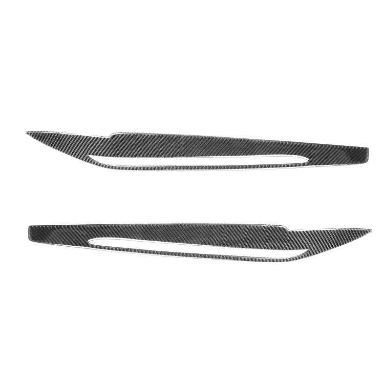 2 PCS / Set Carbon Fiber Car Lamp Eyebrow Decorative Sticker for BMW X5 / F15 2014-2018, Drop Glue Version