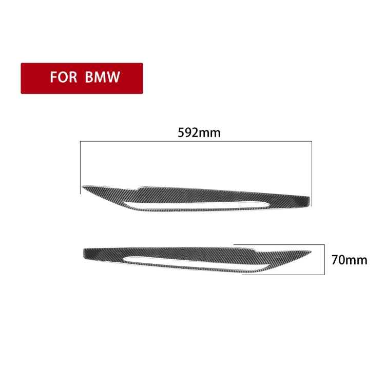 2 PCS / Set Carbon Fiber Car Lamp Eyebrow Decorative Sticker for BMW X5 / F15 2014-2018, Drop Glue Version-Reluova