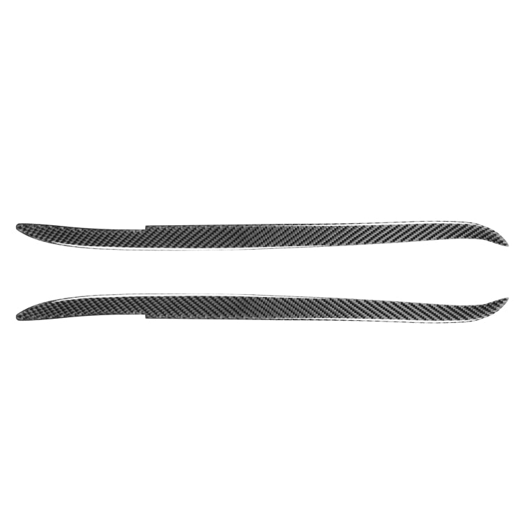 2 PCS / Set Carbon Fiber Car Lamp Eyebrow Decorative Sticker for BMW E39 1997-2003, Drop Glue Version-Reluova