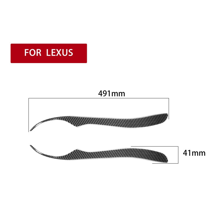 2 PCS / Set Carbon Fiber Car Lamp Eyebrow Decorative Sticker for Lexus IS200 1998-2005, Drop Glue Version-Reluova