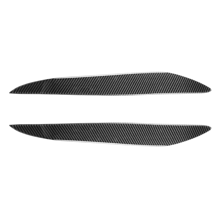 2 PCS / Set Carbon Fiber Car Lamp Eyebrow Decorative Sticker for Mazda 3 2010-2013 / M3 Xingcheng, Drop Glue Version-Reluova