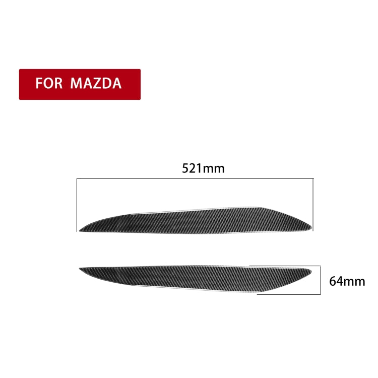 2 PCS / Set Carbon Fiber Car Lamp Eyebrow Decorative Sticker for Mazda 3 2010-2013 / M3 Xingcheng, Drop Glue Version-Reluova