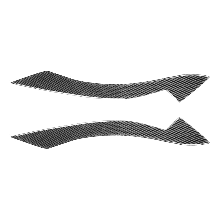 2 PCS / Set Carbon Fiber Car Lamp Eyebrow Decorative Sticker for BMW Z4 / E89 2009-2015, Drop Glue Version-Reluova