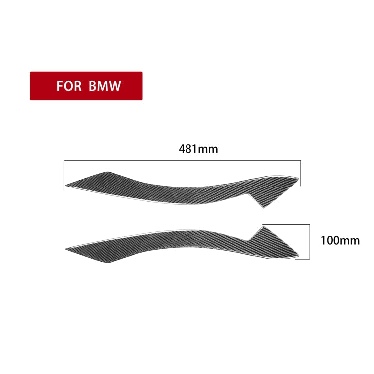 2 PCS / Set Carbon Fiber Car Lamp Eyebrow Decorative Sticker for BMW Z4 / E89 2009-2015, Drop Glue Version-Reluova