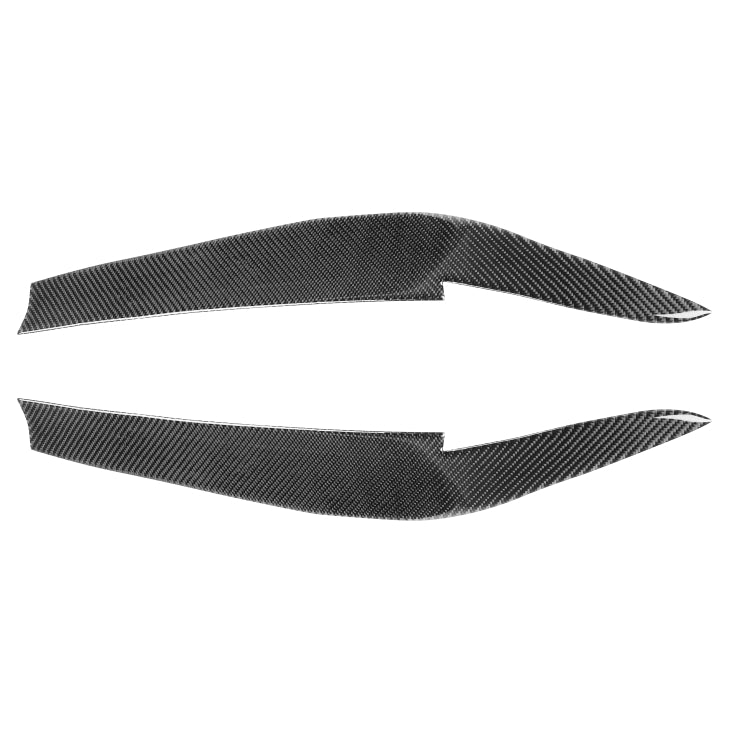 2 PCS / Set Carbon Fiber Car Lamp Eyebrow Decorative Sticker for BMW 5 Series G30 / G38 2018, Drop Glue Version-Reluova