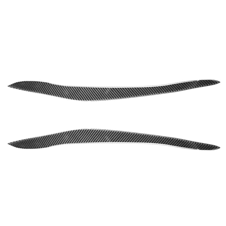 2 PCS / Set Carbon Fiber Car Lamp Eyebrow Decorative Sticker for BMW X5/E70 2010-2012, Drop Glue Version-Reluova