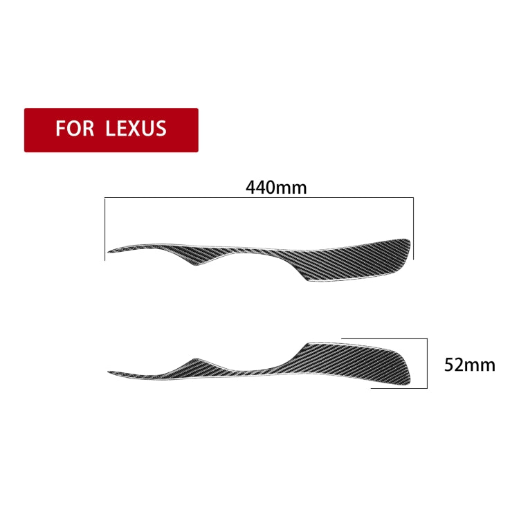 2 PCS / Set Carbon Fiber Car Lamp Eyebrow Decorative Sticker for Lexus IS300/IS200/RS200/ALTezza 1998-2005, Drop Glue Version-Reluova