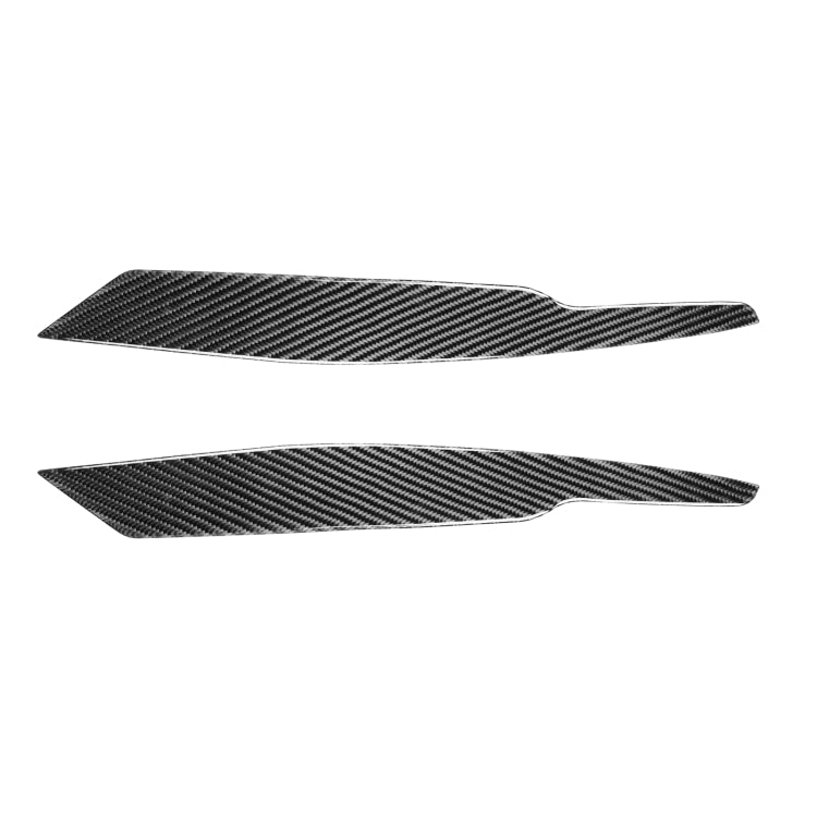 2 PCS / Set Carbon Fiber Car Lamp Eyebrow Decorative Sticker for Volkswagen Passat B6 3C 2005-2010, Drop Glue Version-Reluova