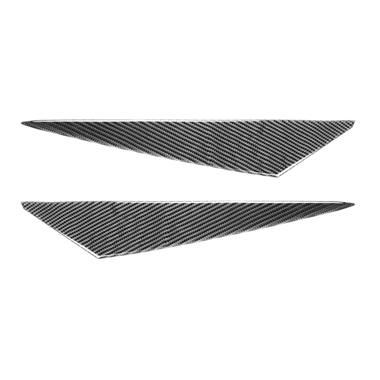 2 PCS / Set Carbon Fiber Car Lamp Eyebrow Decorative Sticker for BMW X1/E84 2009-2014, Drop Glue Version-Reluova