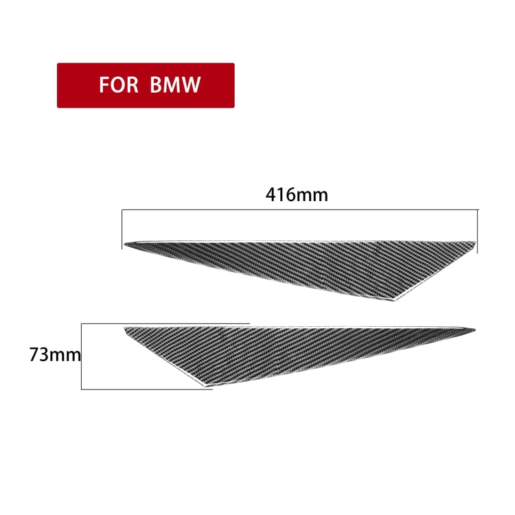 2 PCS / Set Carbon Fiber Car Lamp Eyebrow Decorative Sticker for BMW X1/E84 2009-2014, Drop Glue Version-Reluova